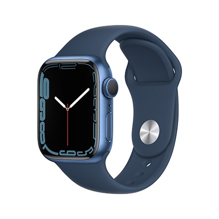 Apple Watch Series 7（GPSモデル）- 41mmブルーアルミニウムケースとアビスブルースポーツバンド - レギュラー