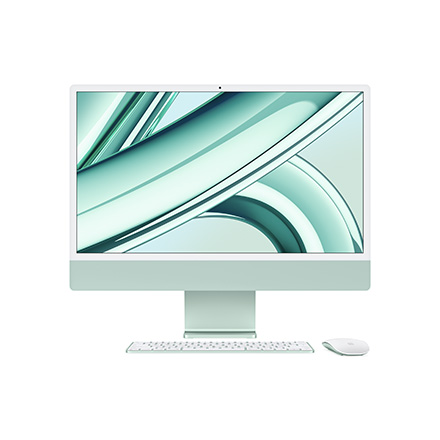 Apple 24インチ iMac Retina 4.5Kディスプレイモデル: 8コアCPUと10コアGPUを搭載したApple M3チップ, 256GB SSD - グリーン