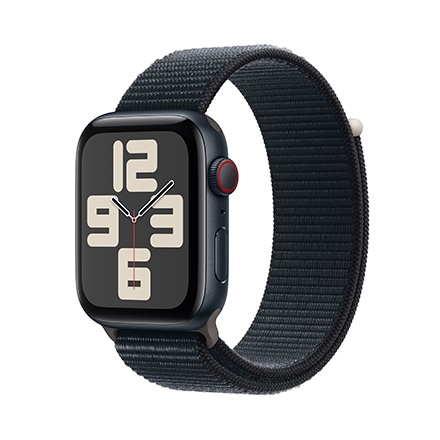Apple Watch SE 第2世代 （GPS + Cellularモデル）- 44mmミッドナイトアルミニウムケースとミッドナイトスポーツループ