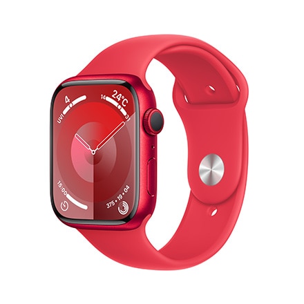 Apple Watch Series 9（GPSモデル）- 45mm (PRODUCT)REDアルミニウムケースと(PRODUCT)REDスポーツバンド - S/M