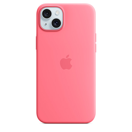 Apple MagSafe対応iPhone 15 Plusシリコーンケース - ピンク