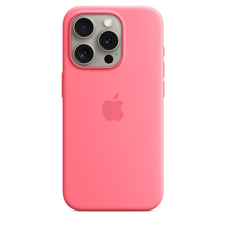 Apple MagSafe対応iPhone 15 Proシリコーンケース - ピンク