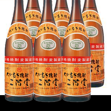 大分むぎ焼酎 二階堂 麦焼酎 25度 1.8L×6本 大分県 二階堂酒造 長S
