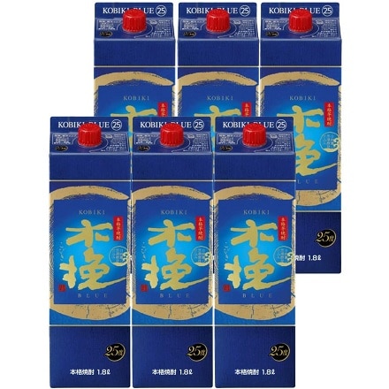 芋焼酎　木挽 BLUE (ブルー) 25度 1.8Lパック×6本 ケース販売 宮崎県 雲海酒造 木挽ブルー RSL