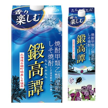 しそ焼酎 鍛高譚 1.8L×6本 パック 20度 北海道 合同酒精 しそ たんたかたん 甲乙混和 1800ml