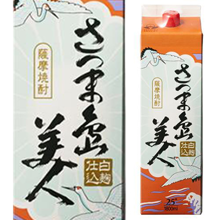 芋焼酎 さつま島美人 25度 1.8L パック×6本 鹿児島県 長島研醸 いも焼酎 白麹 紙パック 1800ml RSL
