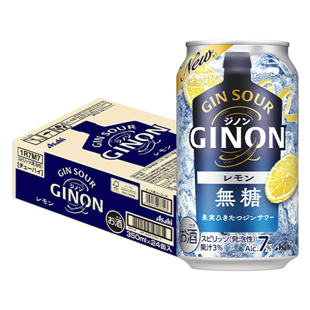 アサヒ GINON ジノン 無糖 レモン 350ml×24本 1ケース 長S