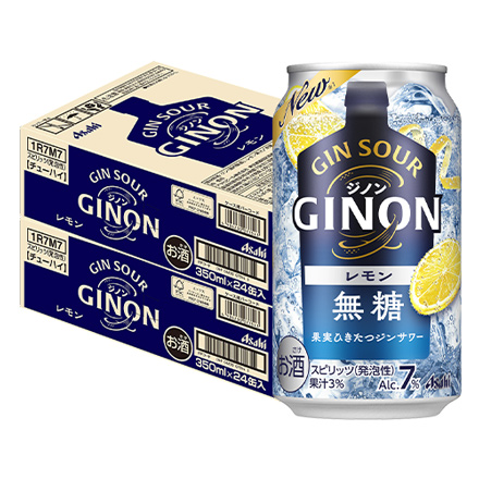 アサヒ GINON ジノン 無糖 レモン 350ml×48本 2ケース 長S