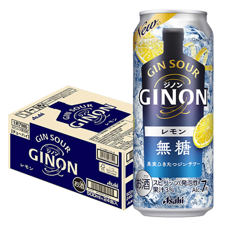 アサヒ GINON ジノン 無糖 レモン 500ml×24本 1ケース 長S