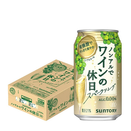 サントリー ノンアルでワインの休日 白 350ml×24本 1ケース YF