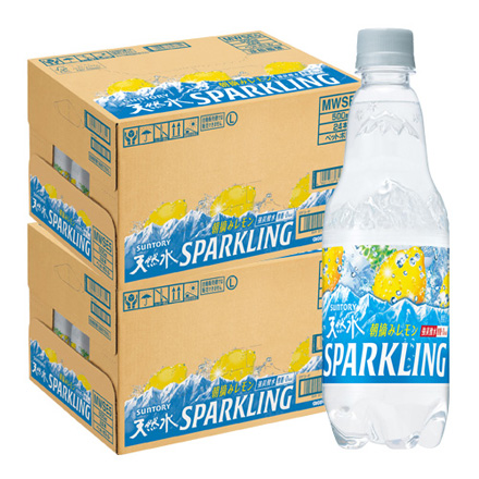 サントリー 天然水 スパークリングレモン 500ml 48本 RSL