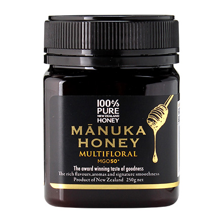 マヌカハニー マルチフローラル MGO50＋ 250g×1個 生マヌカ MGO ギフト MANUKA HONEY はちみつ 蜂蜜 ハチミツ 非加熱 無農薬 虎S
