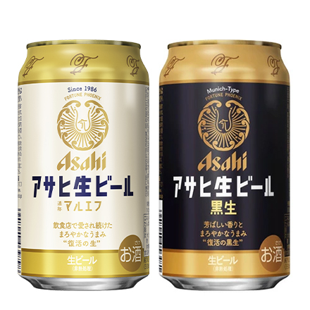 アサヒ マルエフ 350ml×24本 黒生 350ml×24本 計48本 長S