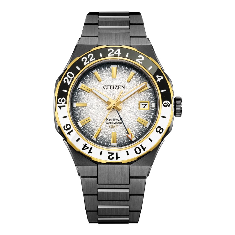 CITIZEN シチズン Series 8 シリーズエイト 880 Mechanical NB6035-55H メンズ 腕時計 機械式 自動巻き 手巻き GMT機能 10気圧防水 サファイアガラス ステンレス シースルーバック 世界限定1600本
