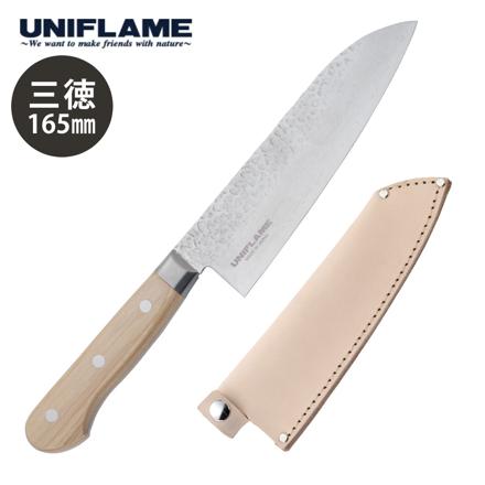 ユニフレーム UF ダマスカス 三徳包丁 165mm 414071 専用シース付属