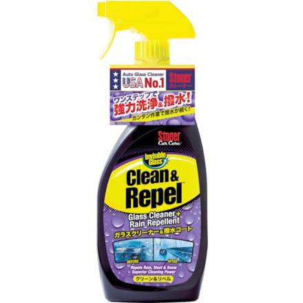 呉工業 クレ 洗車用品 ストーナー ガラスクリーナー&撥水コート クリーン&リペル 1731