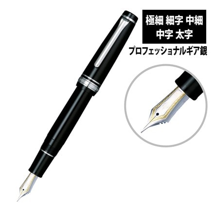 セーラー万年筆 プロフェッショナルギア 銀 細字／21金 バイカラー仕上げ-