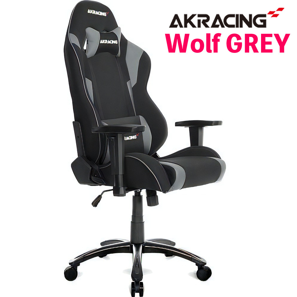 AKRACING AKレーシング Wolf Gaming Chair ゲーミングチェア Grey AKR-WOLF-GREY