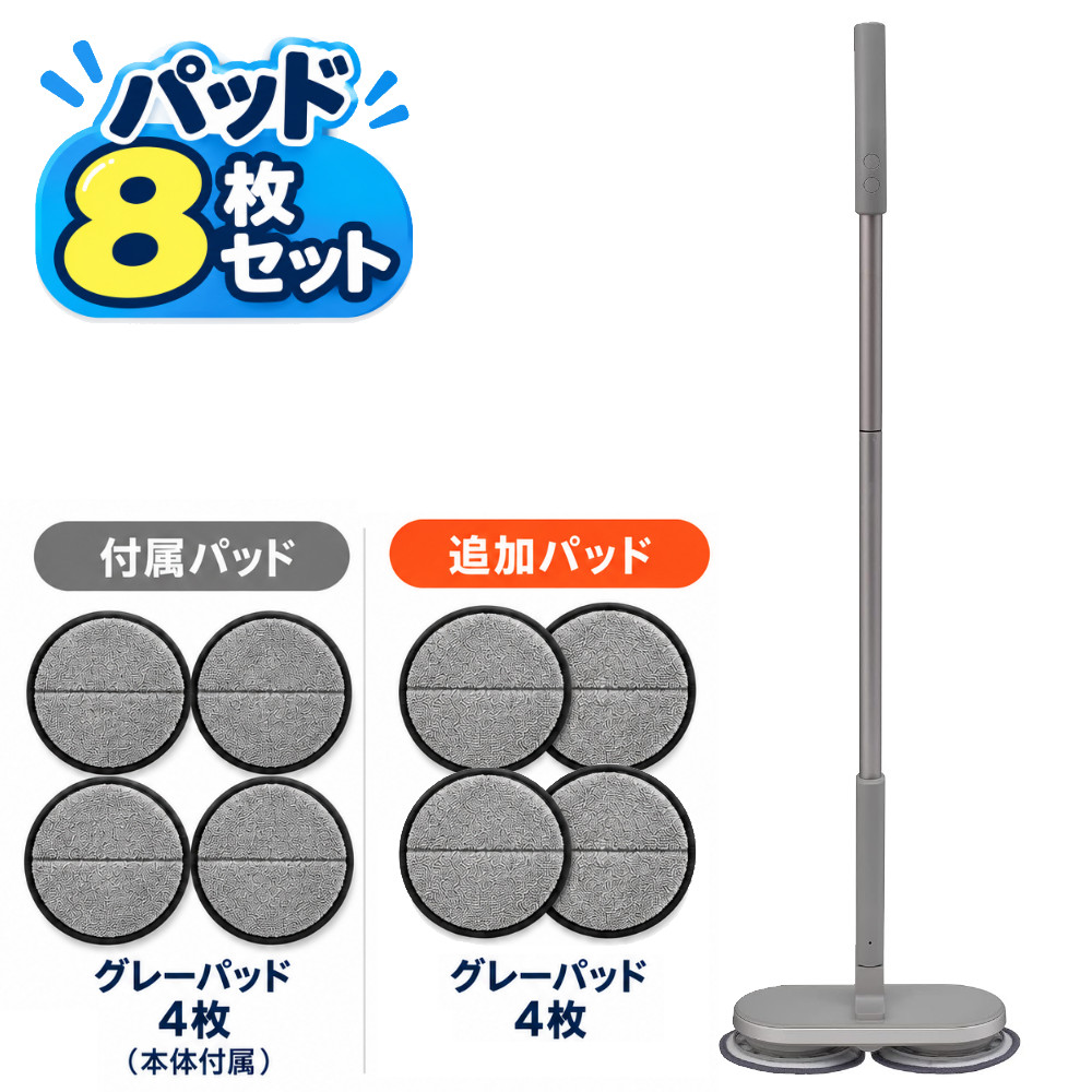 (3)交換用パッド（グレー）×2セット付き