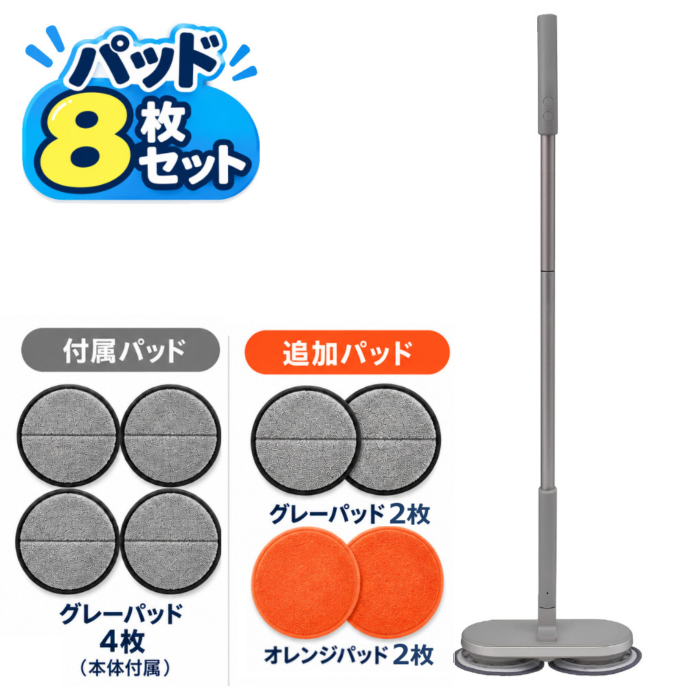 (5)交換用パッド（グレー＆オレンジ）付き