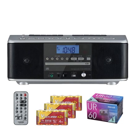 東芝 CDラジオカセットレコーダー シルバー TY-CDW990-S ＆ カセット
