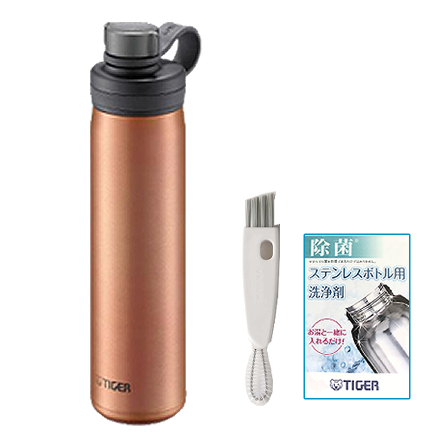 タイガー魔法瓶 TIGER 真空断熱炭酸ボトル MTA-T080 カッパー クエン酸洗浄液 すき間ブラシセット