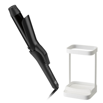 ヴィダルサスーン 32mm幅 カールアイロン VSI-3214KJ ＆ 山崎実業 tower 5062 耐熱トレー付きヘアーアイロンスタンド ホワイト