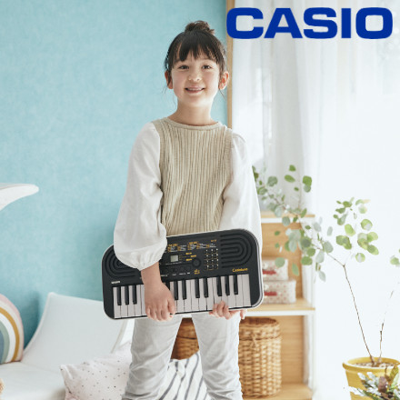 カシオ電子キーボード Casiotone SA-51 ミニキーボード ブラック×ライトグレー