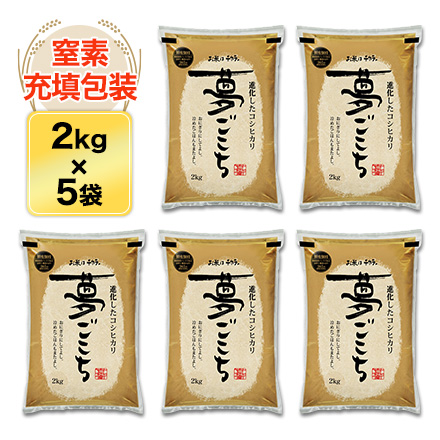 白米 石川県産 夢ごこち 10kg 2kg×5袋 特別栽培米 令和5年産