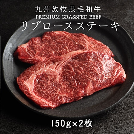 Dr.Beef 純日本産 グラスフェッドビーフ 黒毛和牛 リブロースステーキ 300g (150g×2枚)