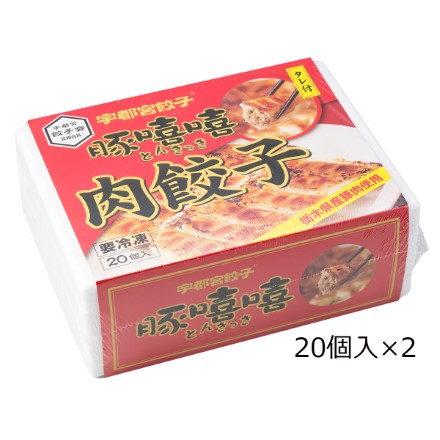 肉餃子 20個入2箱 〔(餃子18g×20、たれ8ml×3)×2〕