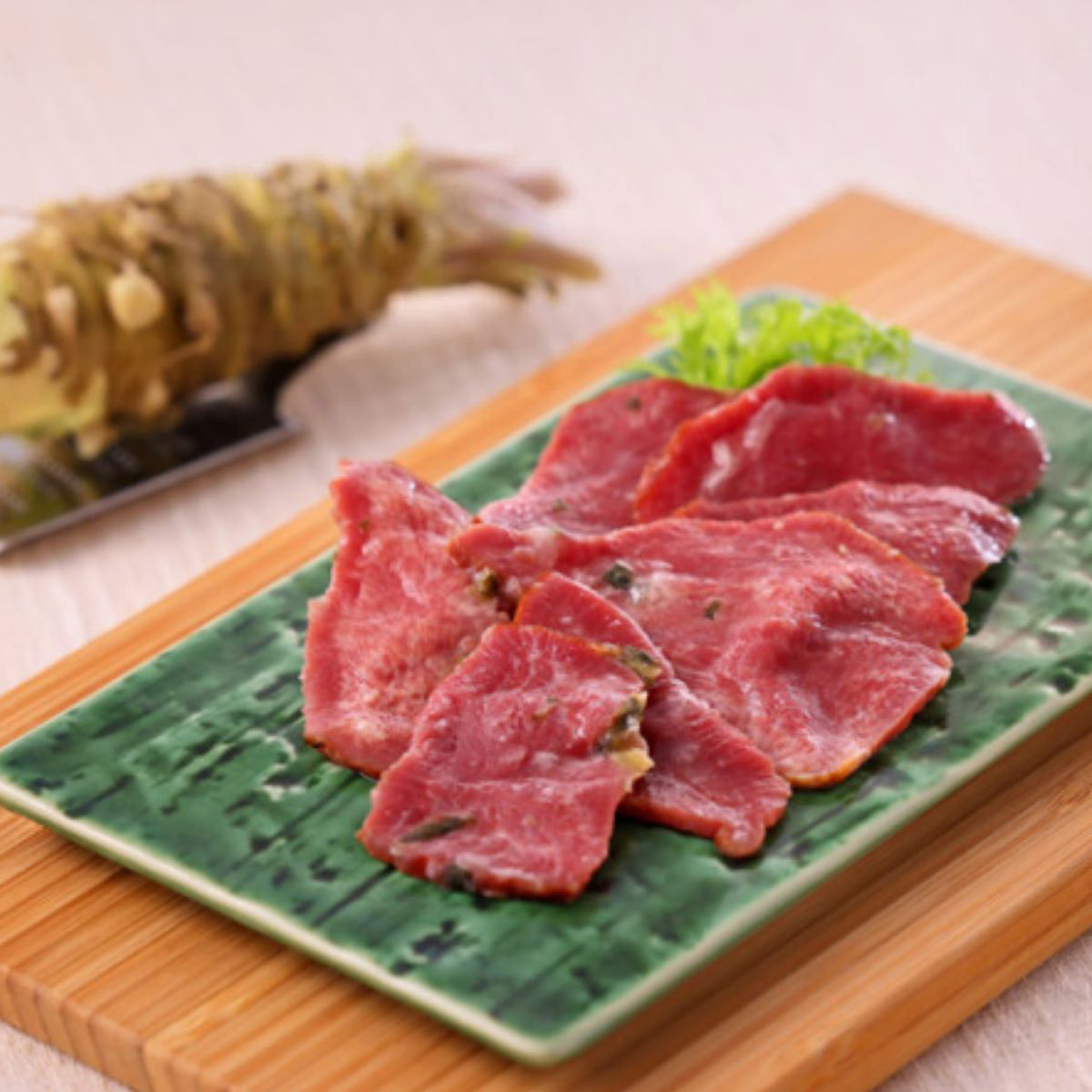 利久 牛たんスモークスライス わさび味 〔100g×4〕 牛ホルモン