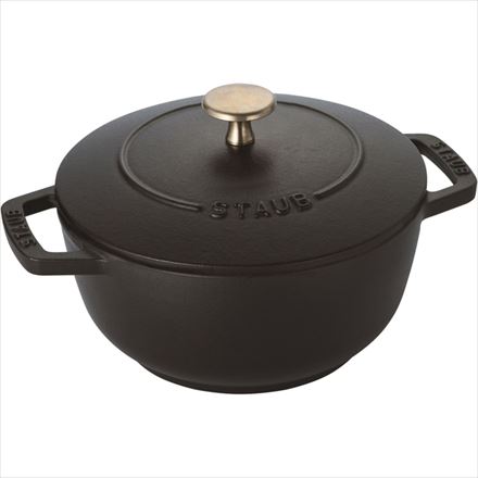 staub ストウブ Wa-NABE M 18cm ブラック 40501-005 両手 鋳物