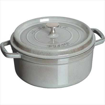 staub ストウブ ピコ・ココット ラウンド 14cm グレー 40509-475 小さい 両手 鋳物 ホーロー 鍋 IH対応