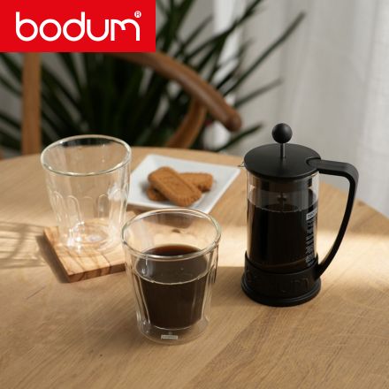 bodum ボダム フレンチプレス 350ml+ダブルウォールグラス(2個) トライアルセット