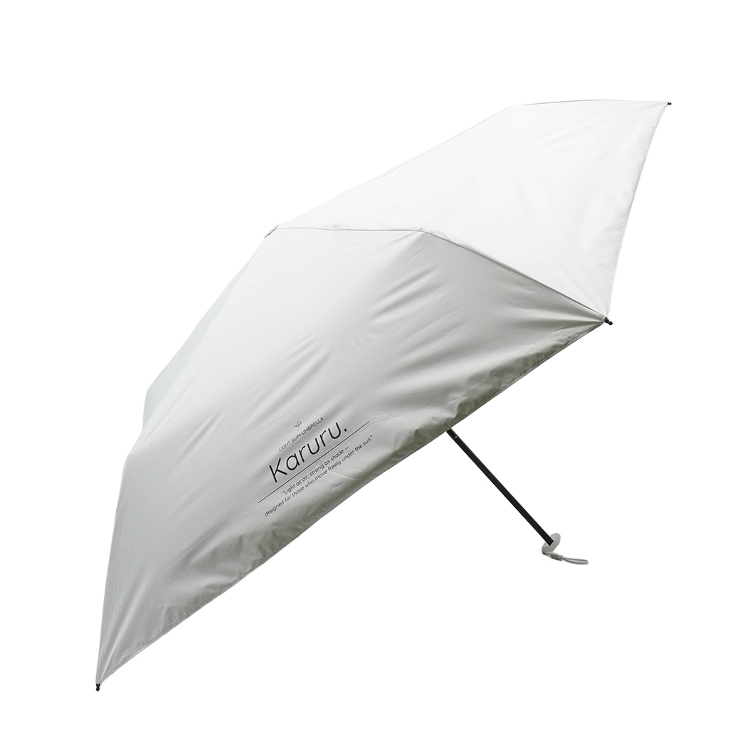 超軽量 晴雨兼用 完全遮光 日傘 折りたたみ傘 Karuru. カルル 50cm 無地/切替 遮光率100% 遮蔽率100% 撥水