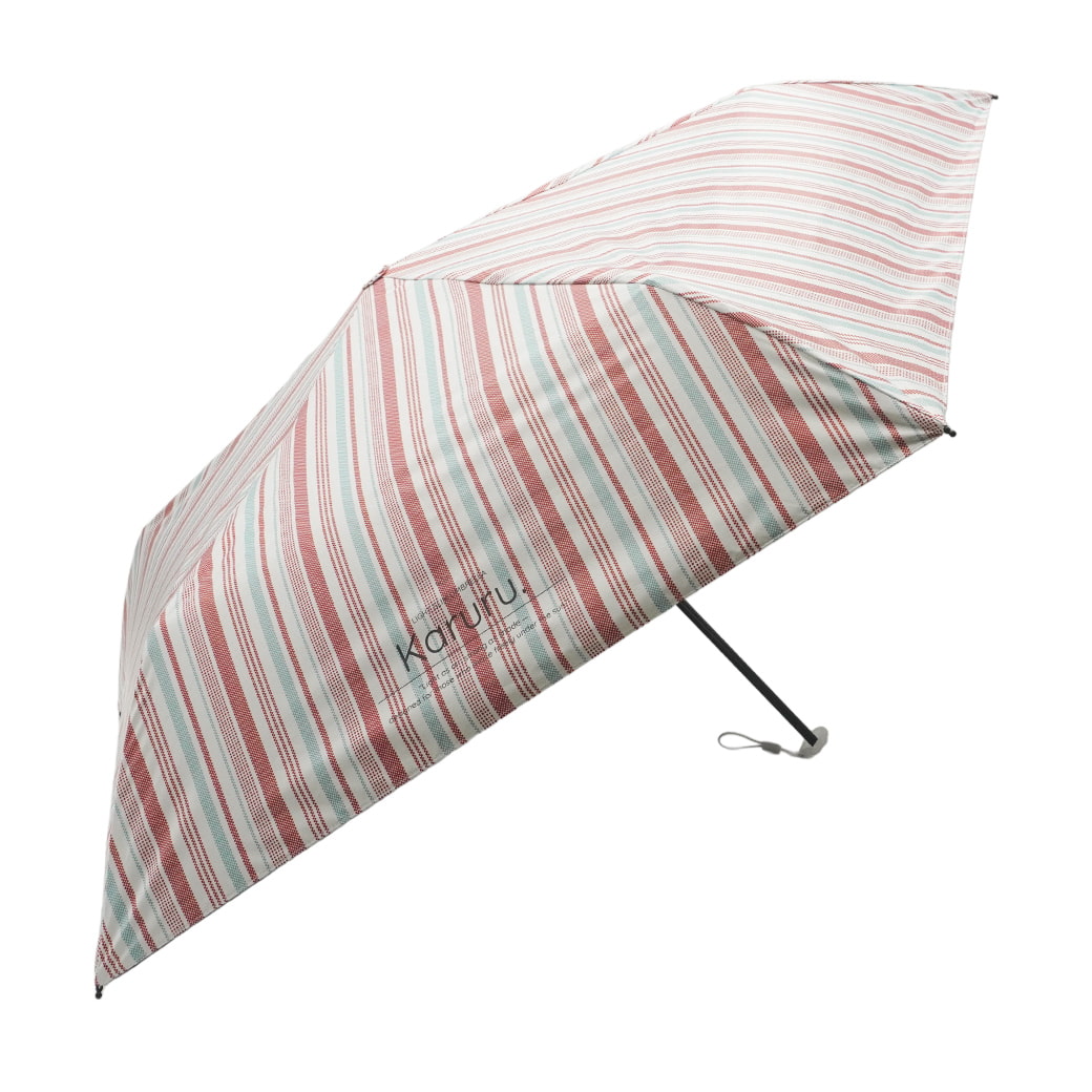 【縦ストライプ柄】レッド