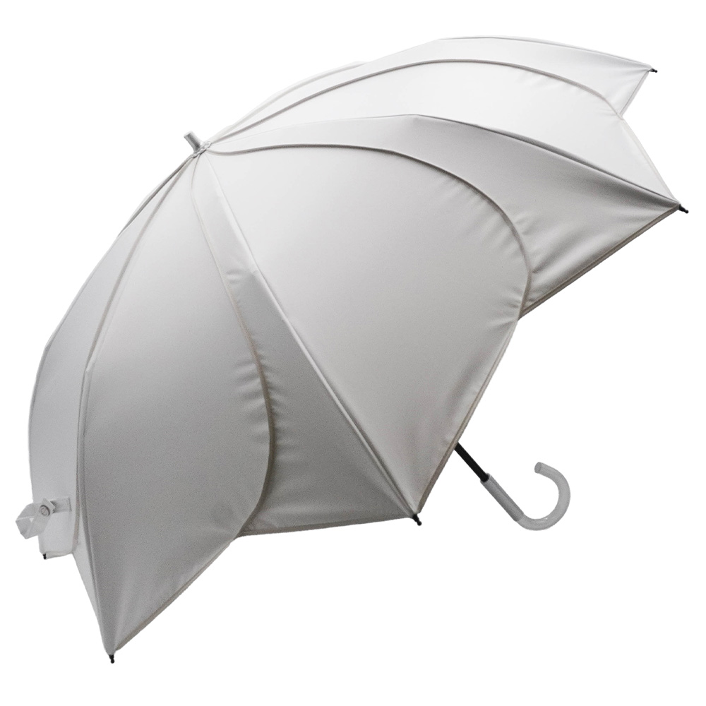 【遮熱効果最高レベル S65+】【UPF50+】CooList（クーリスト）高遮熱傘 花びらライン 2WAY折りたたみショート傘 親骨55cm 晴雨兼用 遮光率100％ 遮蔽率100％ 1級遮光 撥水加工4級 紫外線カット UVカット