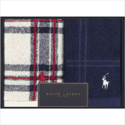 ラルフローレン RALPH LAUREN HOME Tallmadge & Large Windowpane ウォッシュタオル2枚セット ネイビー HMRLGFTH5720122