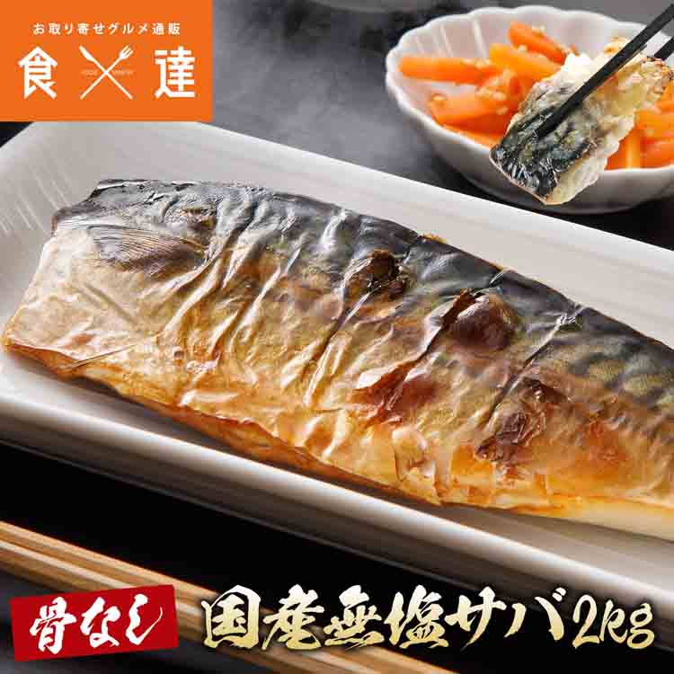 さば 骨取り 国産 無塩 2kg 骨なし サバ 鯖 フィレ 日本産 冷凍