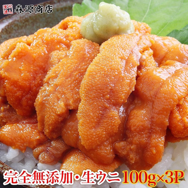 生うに 完全無添加 みょうばん不使用 100g×3パック