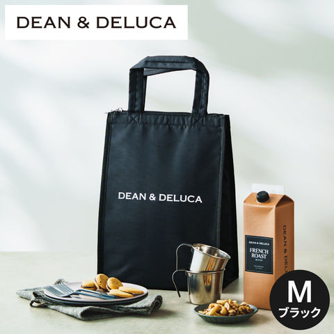 DEAN & DELUCA ディーンアンドデルーカ クーラーバッグ M ブラック 保冷 自立ファスナー付き 保冷バッグ