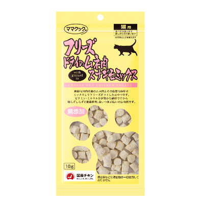 フリーズドライのムネ肉 スナギモミックス 猫用 18g