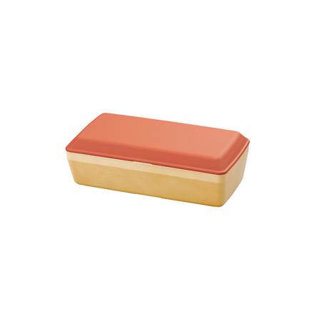 earth color 抗菌 長角弁当箱 レッド