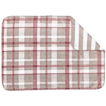 両面プリントフランネル3WAYひざ掛け 2A.チェックピンク