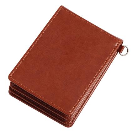 グロワール パスケース 縦型5面窓付 ブラウン