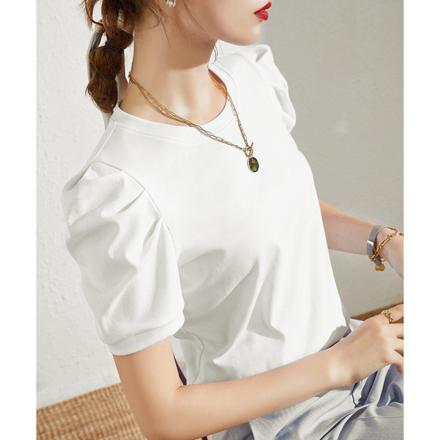 ボリュームスリーブTシャツ j109 Lサイズ ホワイト
