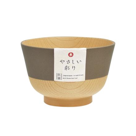 やさしい彩り 抗菌 汁椀 くるみ