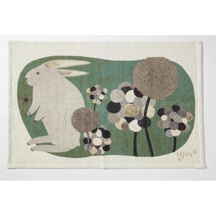 MoritaMiW TEATOWEL ティータオル ウサギ/草叢で