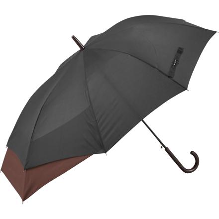 amusant sous la pluie 伸びる傘 60cm BACK PROTECT ブラック/ブラウン